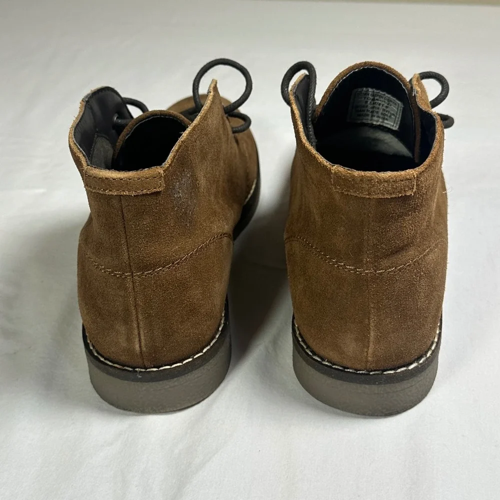 Crown Vintage Gaspen Chukka Boots Mens 8.5M Tobacco Brown Suede Leather New‎